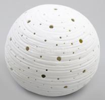 Designer space age porcelán asztali lámpatest / asztaldísz. Címkével jelzett, hibátlan, d: 19 cm