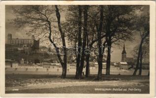 Pozsony, Pressburg, Bratislava; Pohlad od Petrzalky. Foto Fon / látkép, vár / general view castle (EK)