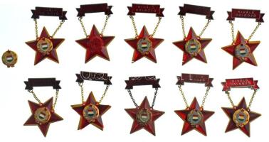 1970. "Kiváló Dolgozó" aranyozott, műgyantás fém kitüntetés (10x) T:AU-VF