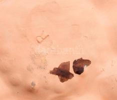 Napraforgó. Mázas kerámia iparművész falidísz, R jelzéssel, 23x23 cm