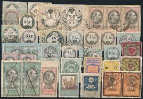 36 db régi osztrák és magyar okmánybélyeg