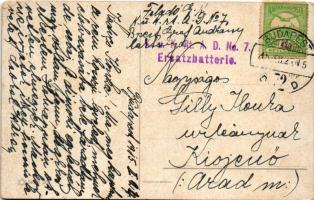 1915 Landscape. Serie 208. + "K.u.K. Rt. A. D. No. 7. Ersatzbatterie" (EK)