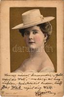 1902 Chic, lady art postcard. Serie J 4 'Chic' (EK)