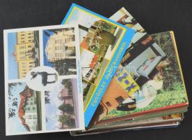 100 db MODERN megíratlan színes magyar város képeslap