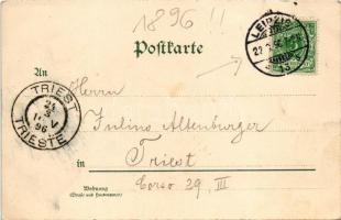 1896 (Vorläufer!) Leipzig, Eutritzscher Gosenschenke, Gruss aus der Gosen-Schänke. Verlag M. Vogel, ...