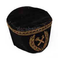 Bányász dísz sisak, hímzett XIX. sz. vége