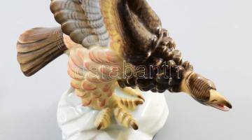 Herendi turul. Jelzett, kézzel festett, egyik tolla ragasztott, m: 32 cm