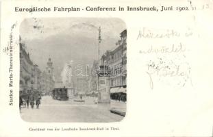 Innsbruck Maria Theresa street tram station; 1902 European Timetable Conference (EB)