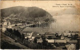 Ural, Oural; No. 33. / general view, Orthodox church (pinmark)