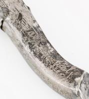 1908 Ezüst (Ag) sétabot vég, botról letépve, "Emlékül a 9/4 zászlóalj tisztikarától" felir...