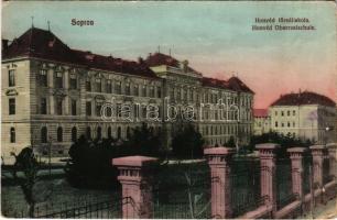 1911 Sopron, Honvéd főreáliskola. Breuer D. kiadása (kis szakadás / small tear)