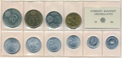 1984. 2f-20Ft (10xklf) érmés forgalmi sor fóliatokban T:UNC Adamo FO17