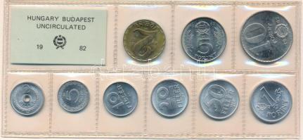 1982. 2f-20Ft (10xklf) érmés forgalmi sor fóliatokban T:UNC Adamo FO15