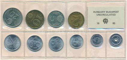 1985. 2f-20Ft (10xklf) érmés forgalmi sor fóliatokban T:UNC Adamo FO18