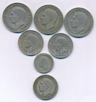 Szerb-Horvát-Szlovén Királyság 1925. 50p Cu-Ni "I. Sándor" + 1D Cu-Ni "I. Sándor"...