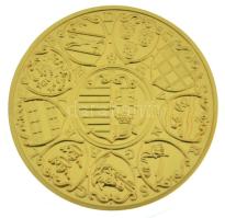 DN "Magyar Aranyóriások - II. Mátyás 6 aranydukát, koronázási érem, 1608" aranyozott Cu ut...