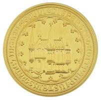 DN "Magyar Aranyóriások - 6 Dukát Szent Erzsébet emlékérem 1619 körül" aranyozott Cu utánv...