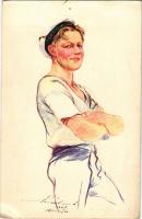 Vízicserkész. Kiadja a Magyar Cserkészszövetség / Sea Boy Scout. Boy Scouts International Bureau s: Márton L. (lyuk / pinhole)