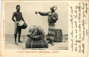 1900 J &amp; G Hagenbeck's Malabaren. Wilhelm Hoffmann / Emberi állatkert, cirkuszi látványosság, indiaiak / human zoo, circus, Indian people