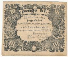 Komárom 1849. 10kr 2mm-es betűkkel T:F Hungary / Komárom 1849. 10 Kreuzer 2mm wide letters C:F Adamo KOM-3.2