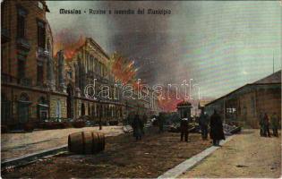 Messina, La Catastrophe di Messina. Rovina e Incendio del Municipio / eartquake damage, fire (EK)