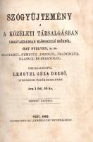 Lengyel Géza Dezső: 
Szógyűjtemény a közéleti társalgásban leggyakrabban előforduló szókból, hat ny...