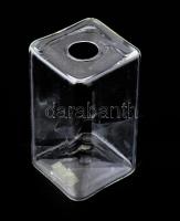 Jelzett design ibolyaváza, hibátlan, m: 11,5 cm