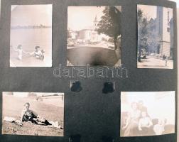 cca 1950-1960 Kb 240 db családi fotó, albumban. budapesti és vidéki városkép néhány közötte.