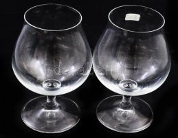 Schott Zwiesel kristály cognac pohár pár, jelzett, certifikáttal, dobozában, hibátlan, m: 13,5 cm