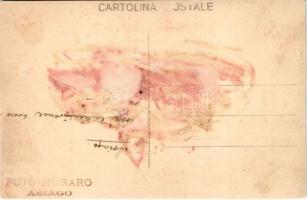 Asiago, hősök emlékművének koszorúzása, katonák. Foto Muraro / wreath laying by the heroes' mon...