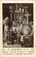 Perugia, E. Guerra &amp; C. antiquities advertisement card (crease)