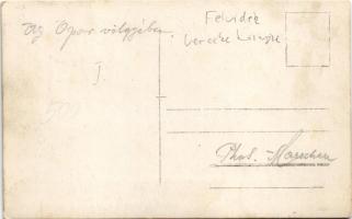 Vereckei-hágó, Veretsky Pass (Bereg); vasúti híd az Opor völgyében, első világháborús katonák / WWI ...