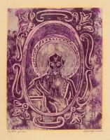 Olvashatatlan jelzéssel: Keleti bölcs, 1970. Monotípia, papír. Papírra kasírozva, utóbbi széle foltos.12x10 cm