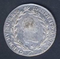 Ausztria/magyar verdejel 1787B 20Kr Ag II.József T:2/3 juszt.