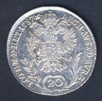 Ausztria/magyar verdejel 1787B 20Kr Ag II.József T:2/3 juszt