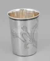 Ezüst (Ag) keresztelőpohár, jelzett, m: 8 cm, nettó 67g