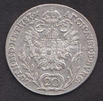 Ausztria/magyar verdejel 1787B 20Kr Ag II.József T:2/3