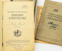 1918-1968 Iskolai értesítők, leckekönyvek, össz. 11 db