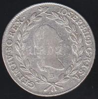 Ausztria/magyar verdejel 1787B 20Kr Ag II.József T:2-/3 k.