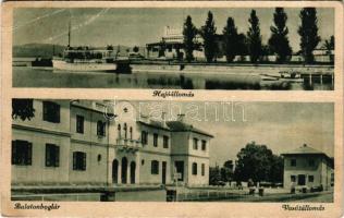 1947 Balatonboglár, hajóállomás, vasútállomás (EB)