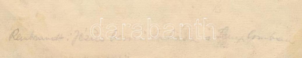 Rembrandt után, jelzés nélkül v. olvashatatlan jelzéssel: Jézus bemutatása a templomban, 1960. Akvar...