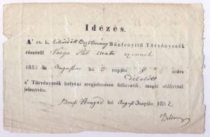 1852 Idézés magyarul