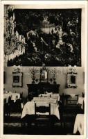 Füzérradvány, Radvány; Károlyi kastély szálló, étterem, belső. Schmidt Nándor felvétele és kiadása (fl)