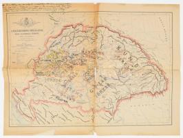 1927 Gergely Endre (1883-1942) kartográfus, történész autográf feljegyzése egy térképen (A Magyar Korona országainak hegy- és vízrajzi térképe főbb vonalakban. 1 : 1.800.000. Bp., Károlyi György kiadása): ,,Ez a térkép az, amelyről csütörtökön (1927.IX.22) említést tettem. [...] én egy olyan térképről másoltam le magamnak 1922-ben, [a]mely Kogutowicz Károlynál volt. Azt hiszem kézi rajz volt. [...] előbb készült, mint az általam megszerkesztett térkép. Gergely". A lap szélén a szöveget (minimálisan) érintő hiánnyal, a térképen sérülésekkel, 46x58,5 cm