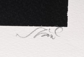 Szász Endre (1926-2003): Angyal. Szitanyomat, papír, jelzett, 43/100 számozással. Lapszéli apró folt...