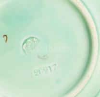 cca 1880/90 Rudolf Ditmar fajansz süteményes készlet. 6 db tányér, egy sütemény kínáló. XIX. sz. Kéz...