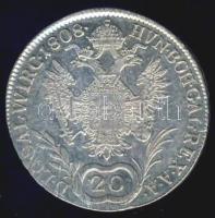 Ausztria 1808A 20Kr Ag II.Ferenc T:2/3 juszt