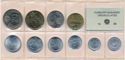 1989. 2f-20Ft (10xklf) érmés forgalmi sor fóliatokban T:UNC Adamo FO22