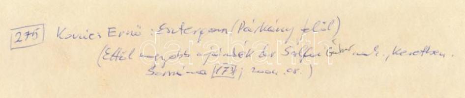 Kovács Ernő (1940-): Esztergom (Párkány felől). Akvarell, papír. Jelezve jobbra lent, hátoldalán aut...