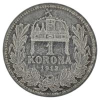 1913KB 1K Ag "Ferenc József" Körmöcbánya T:AU,XF patina / Hungary 1913KB 1 Korona Ag "...